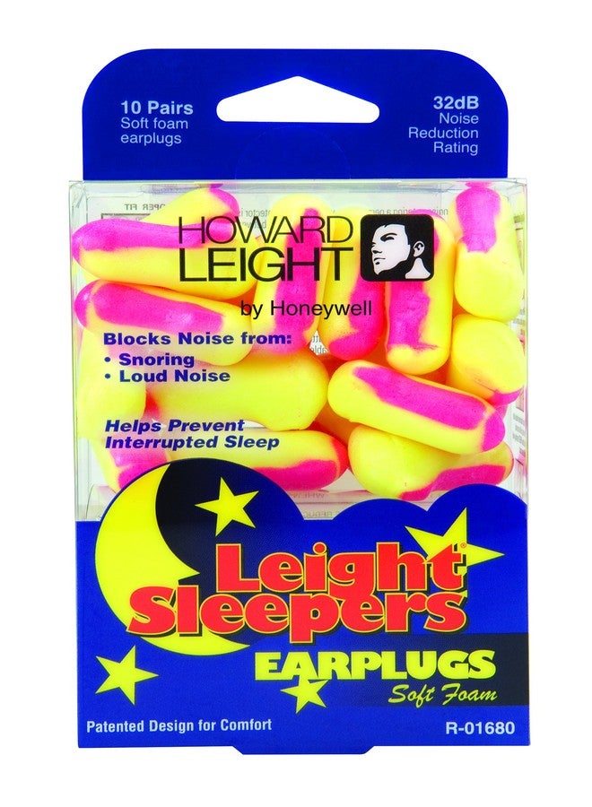 Howard Leight by Honeywell Leight Sleepers Disposable Foam Sleep Earplugs, 10-Pairs (R-01680) - Image 1
